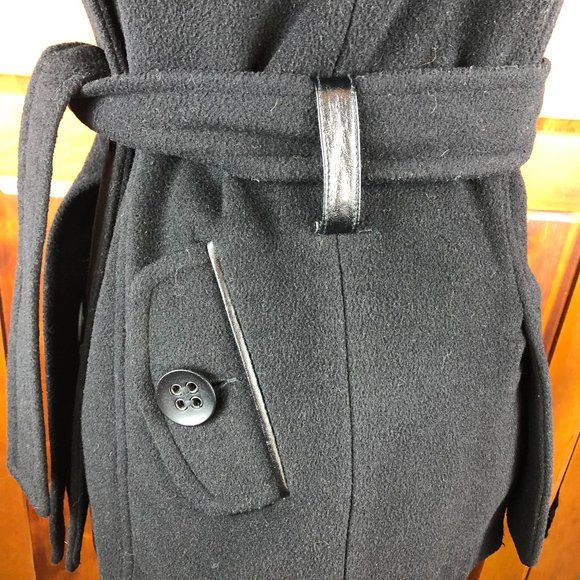 ESPRIT Outwear Black Wool Pea Coat Y2K Whimsigoth Fairy Grunge Timeless - Picture 16 of 17